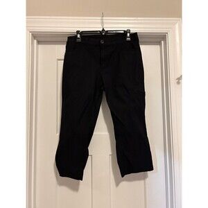 Eddie Bauer Womens Activewear Capri Pants Size 10 Hiking Black